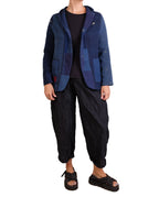Mieko Mintz Navy Ombre Patched Kantha Basic Jacket