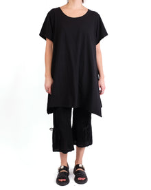  Cynthia Ashby Terry Short Sleeve Tee in Black