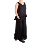 Bodil Pant with Ruffles in Black