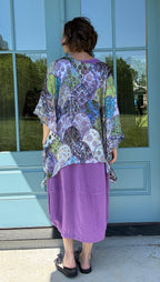 Burnout Silk One Size Drape Top