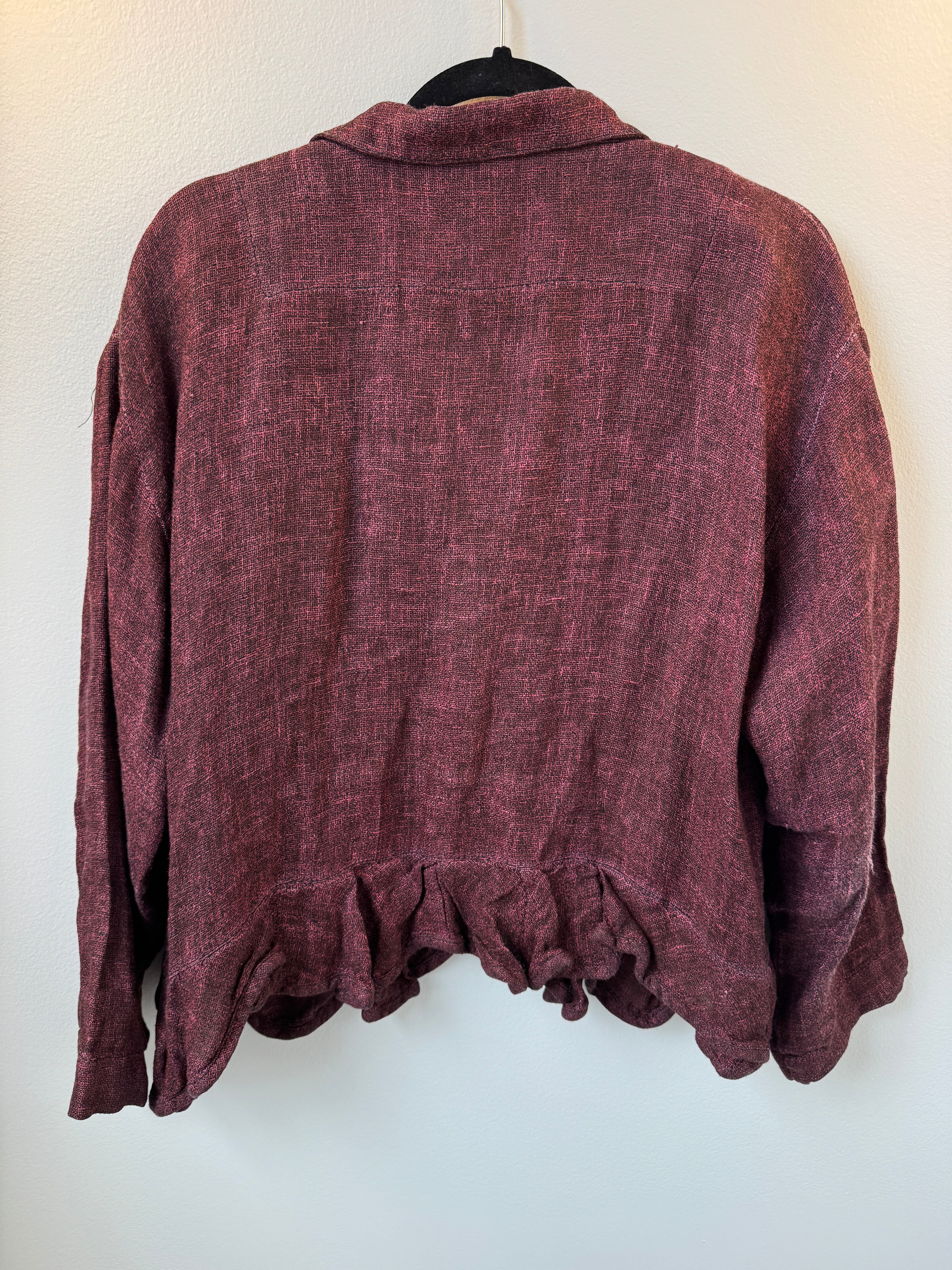 T2T Cynthia Ashby Burgundy Jacket Size 1 (runs generous)
