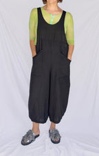 Cutloose Black Parachute Overall