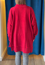 Bodil Long Top in Heather Scarlet