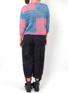 M. & Kyoko Blue/Pink Knit Sweater