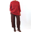 Cutloose Tuck Pant with Pockets in Mahogany