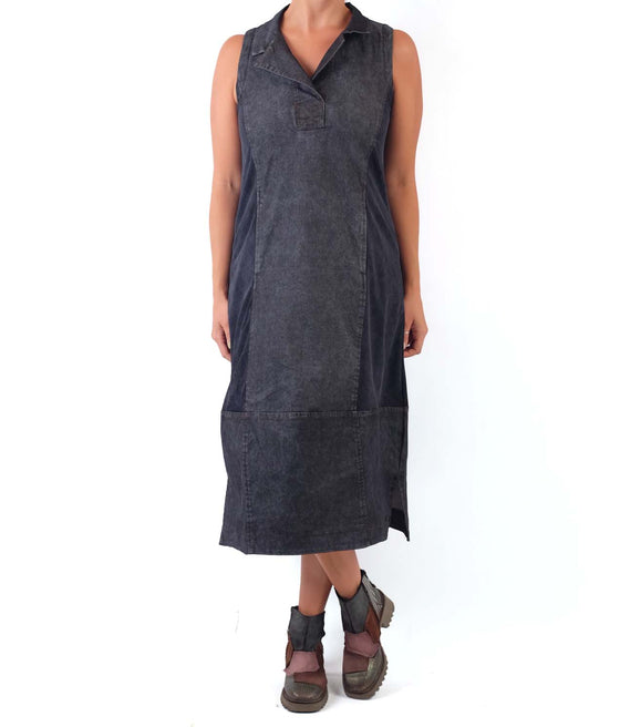 Luukaa Acid Wash Sleeveless Dress