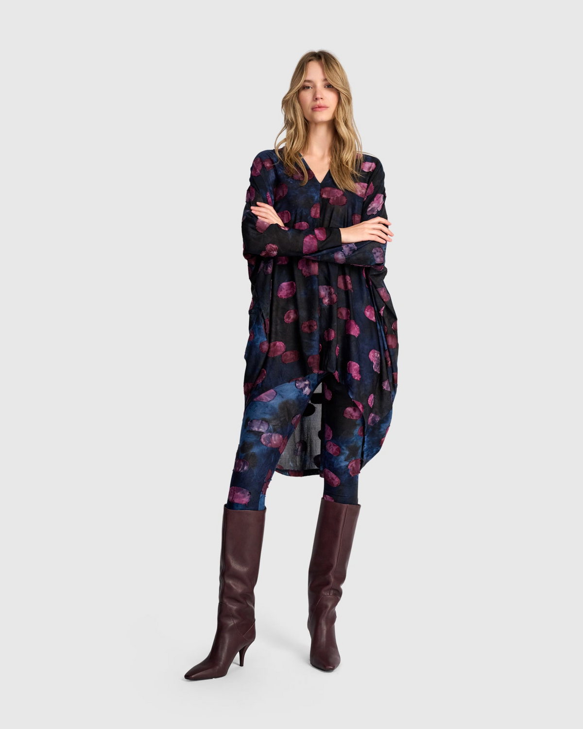 Alembika Polka Dot Top in Midnight