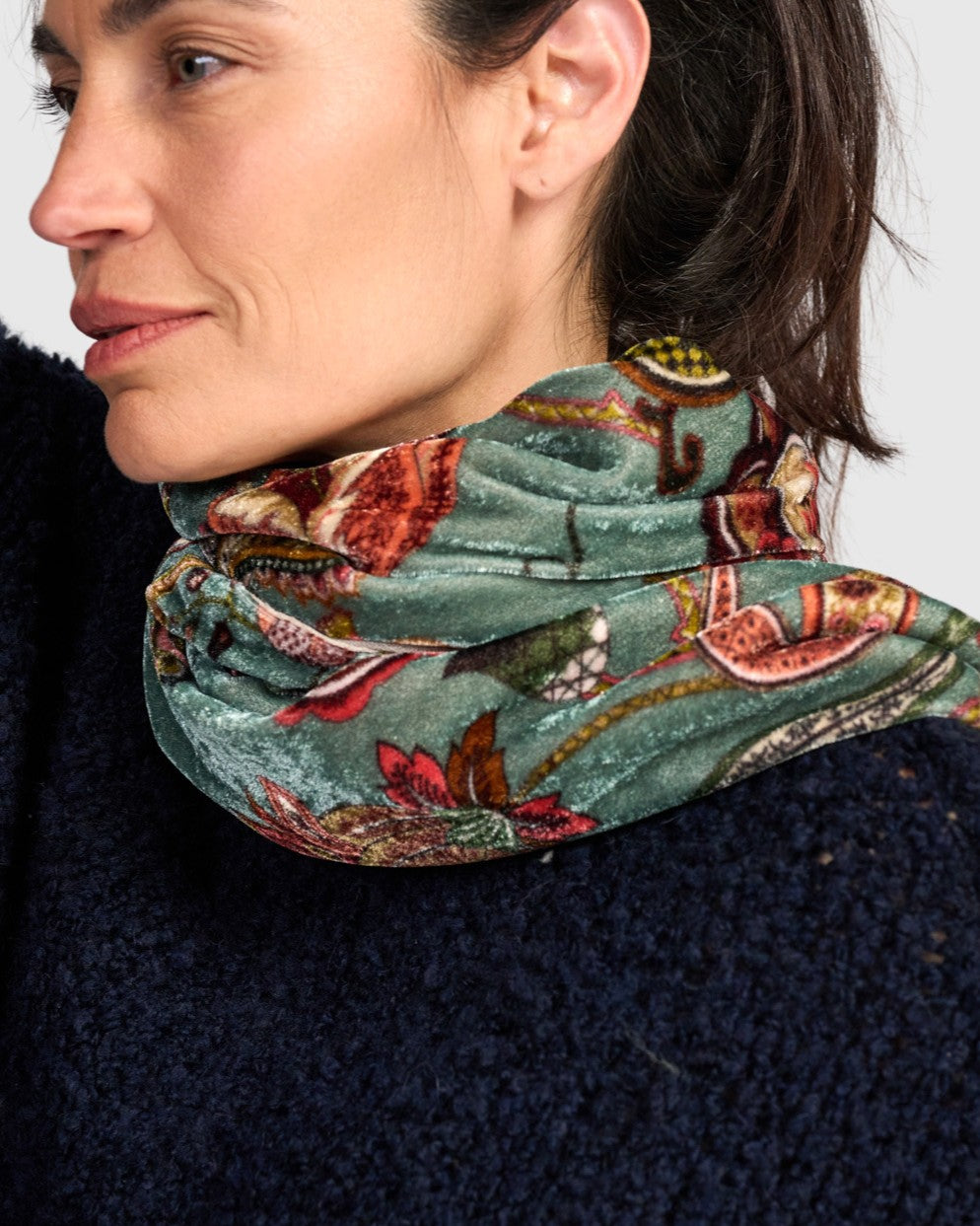 Alembika Modal Wool Scarf in Garden
