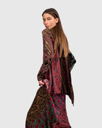 Alembika Cut Velvet Asymmetric Top