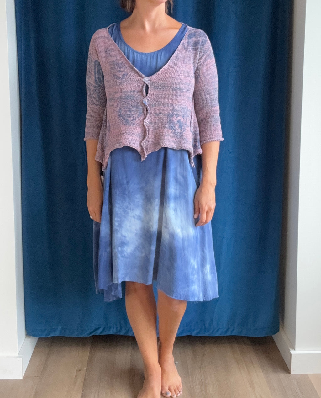 Paper Temples Park Cardy in Mauve Patches