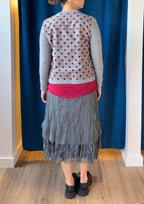 Gershon Bram Grey Polka Dot Cardigan