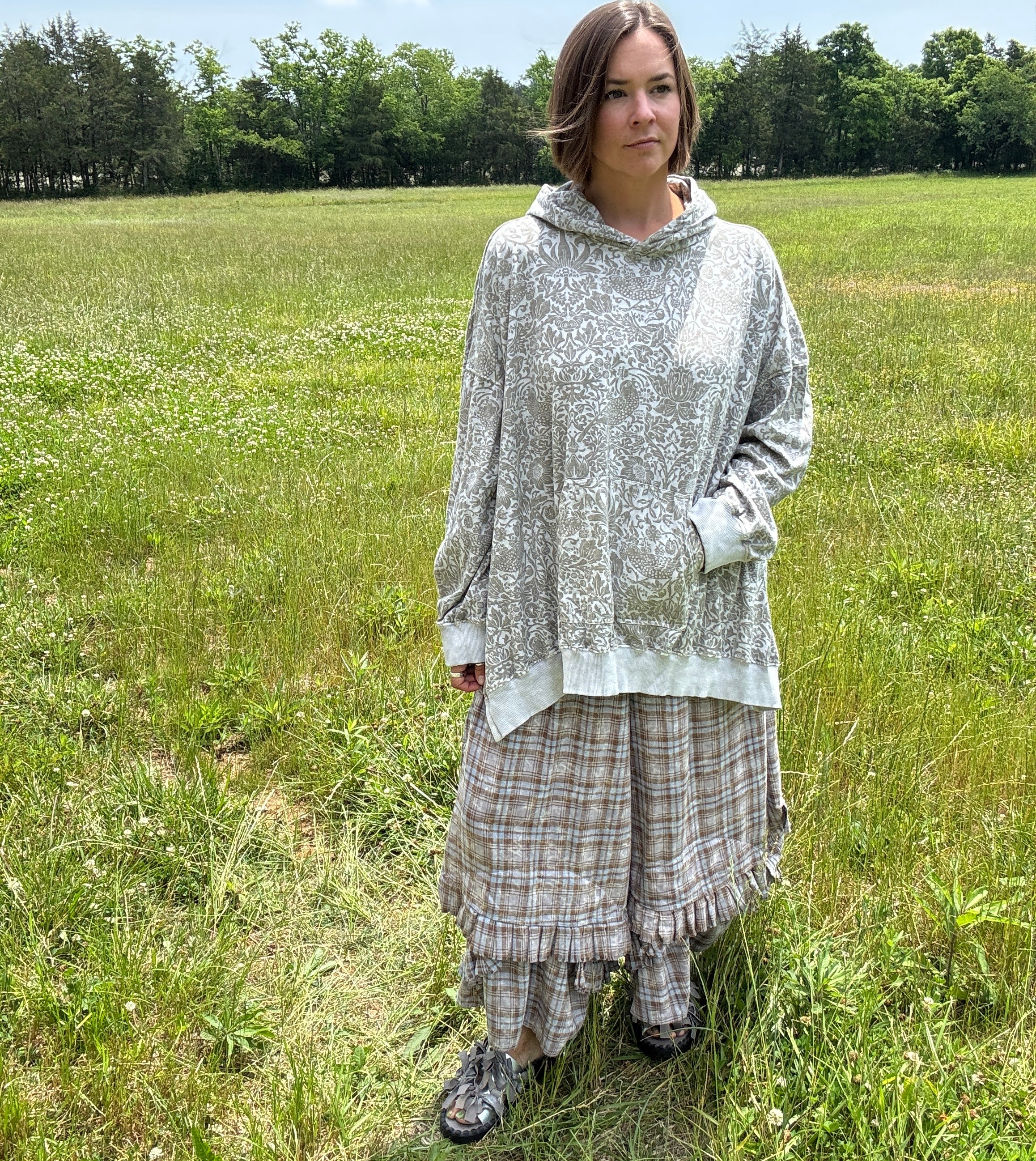 Krista Larson Bode Sweatshirt in Dove Bird