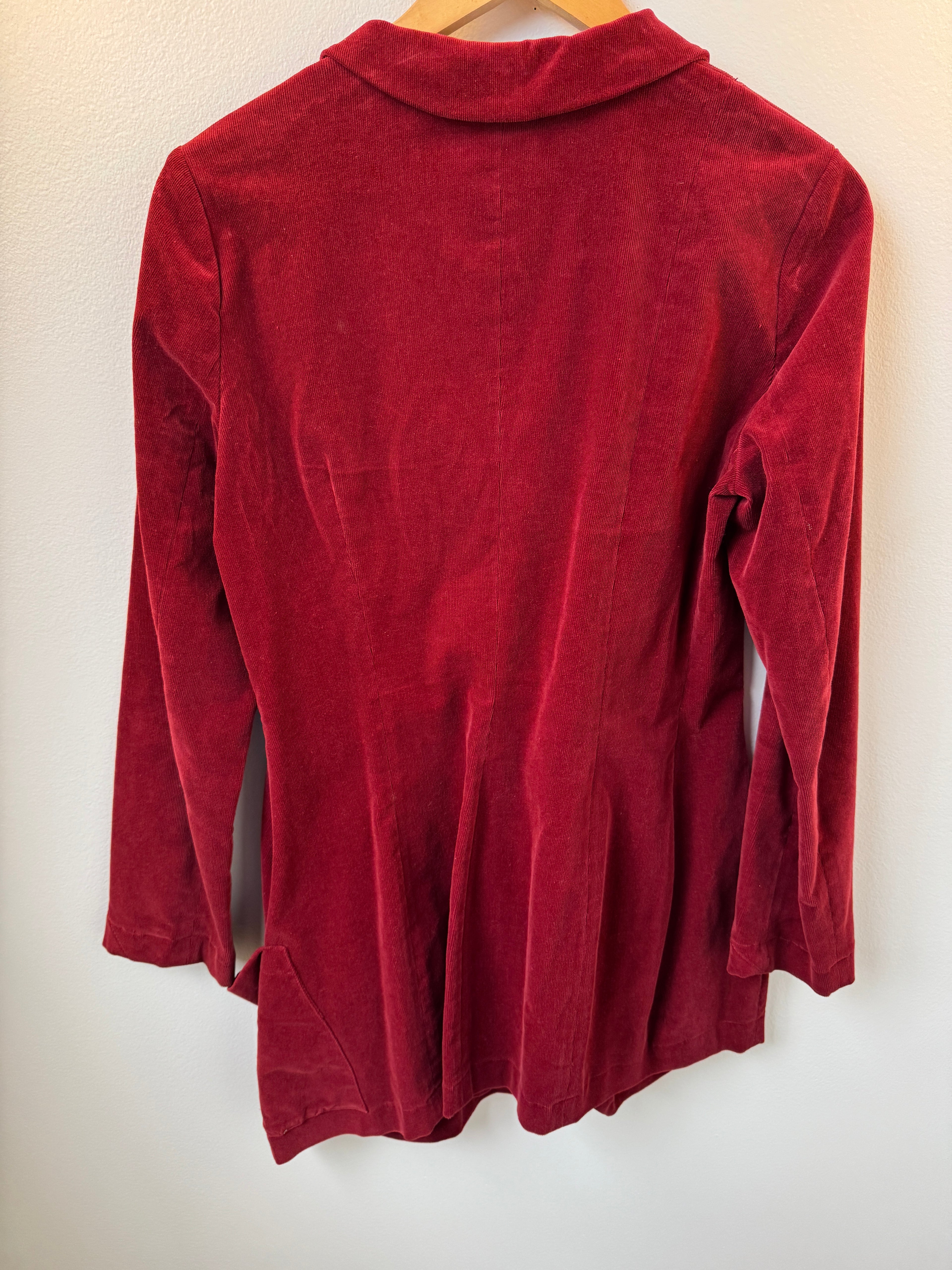 T2T Lilith Red Corduroy Jacket Small