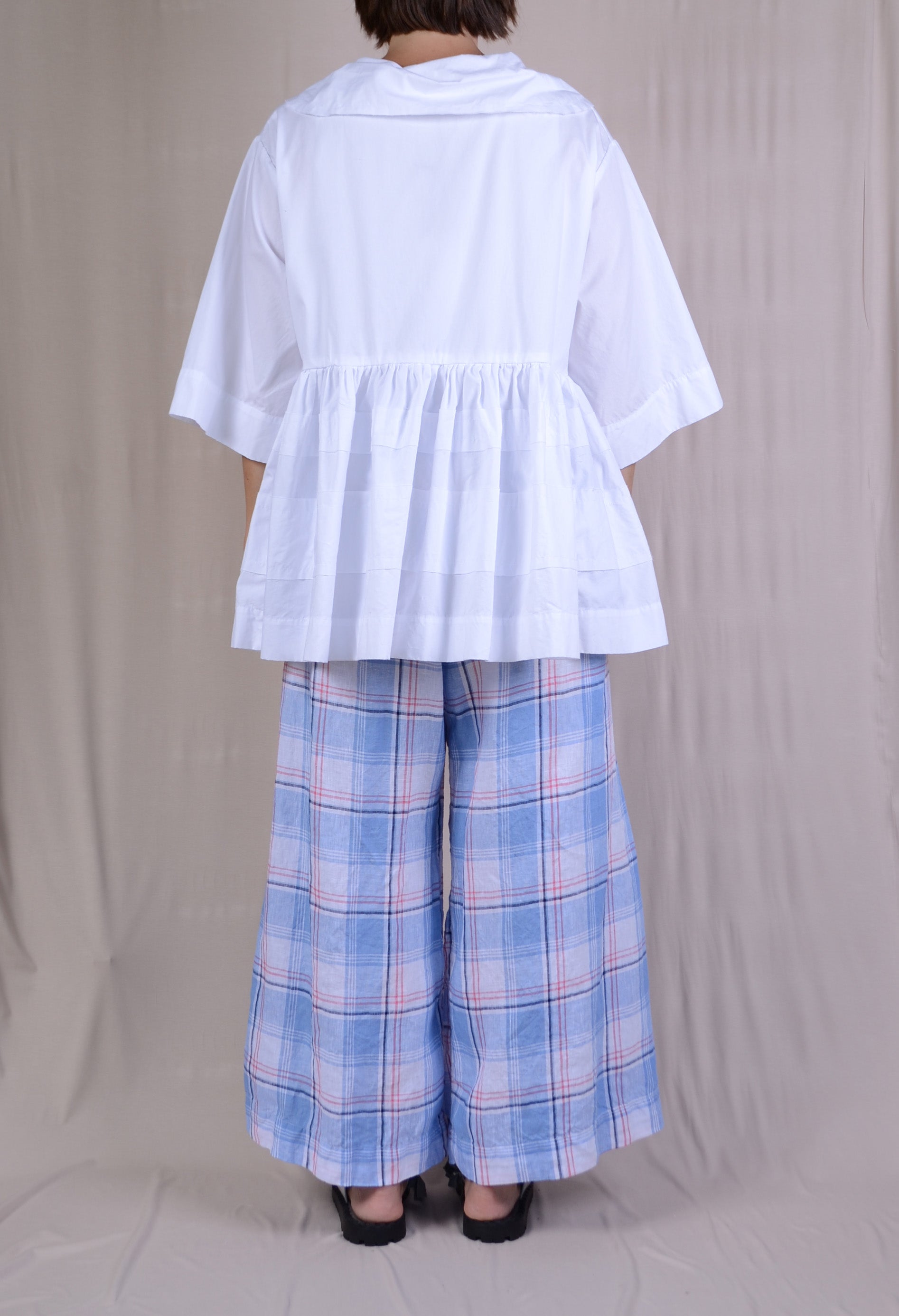 Krista Larson Agnes Pants in Plaid Linen