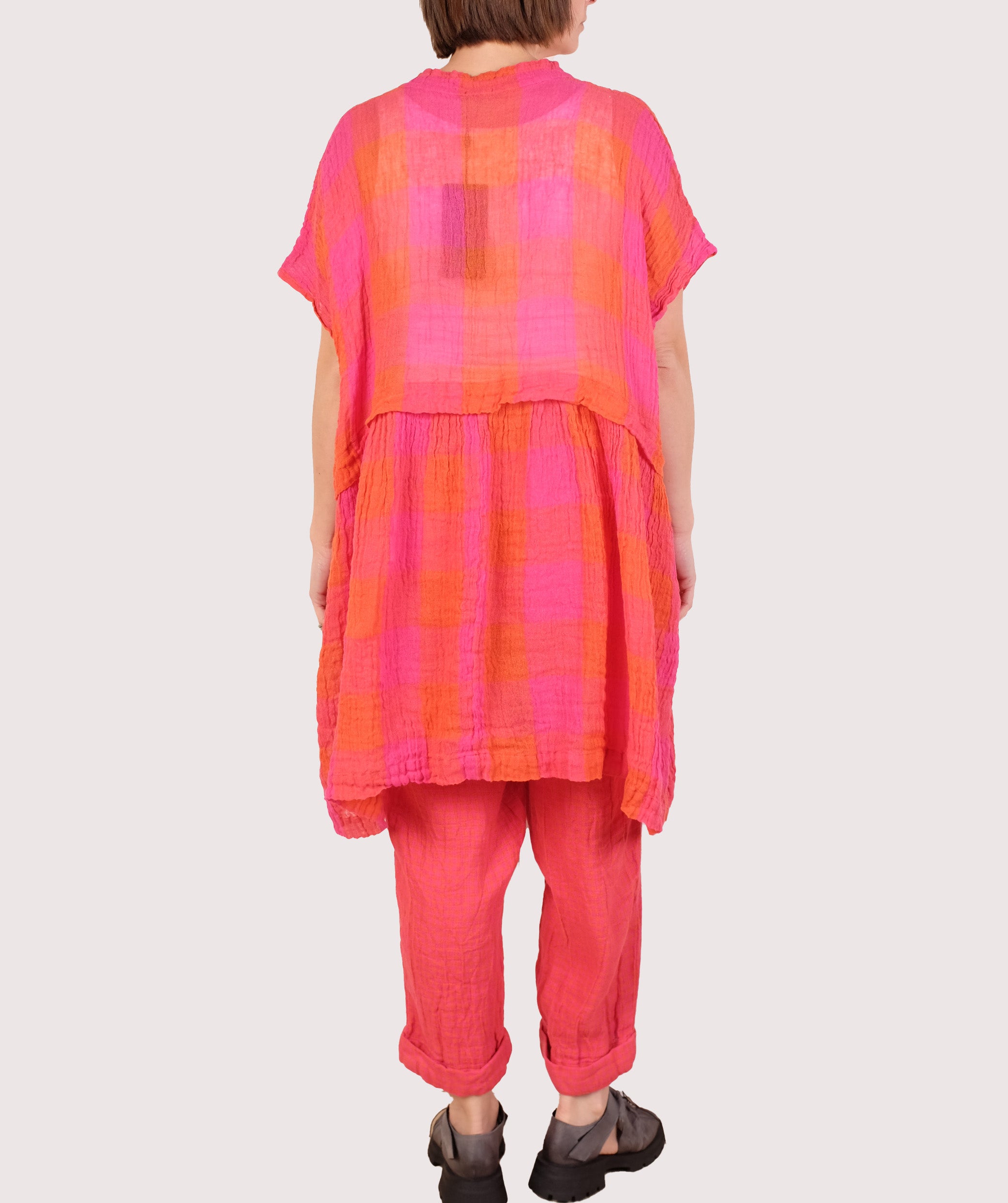 Grizas Linen Check Tunic