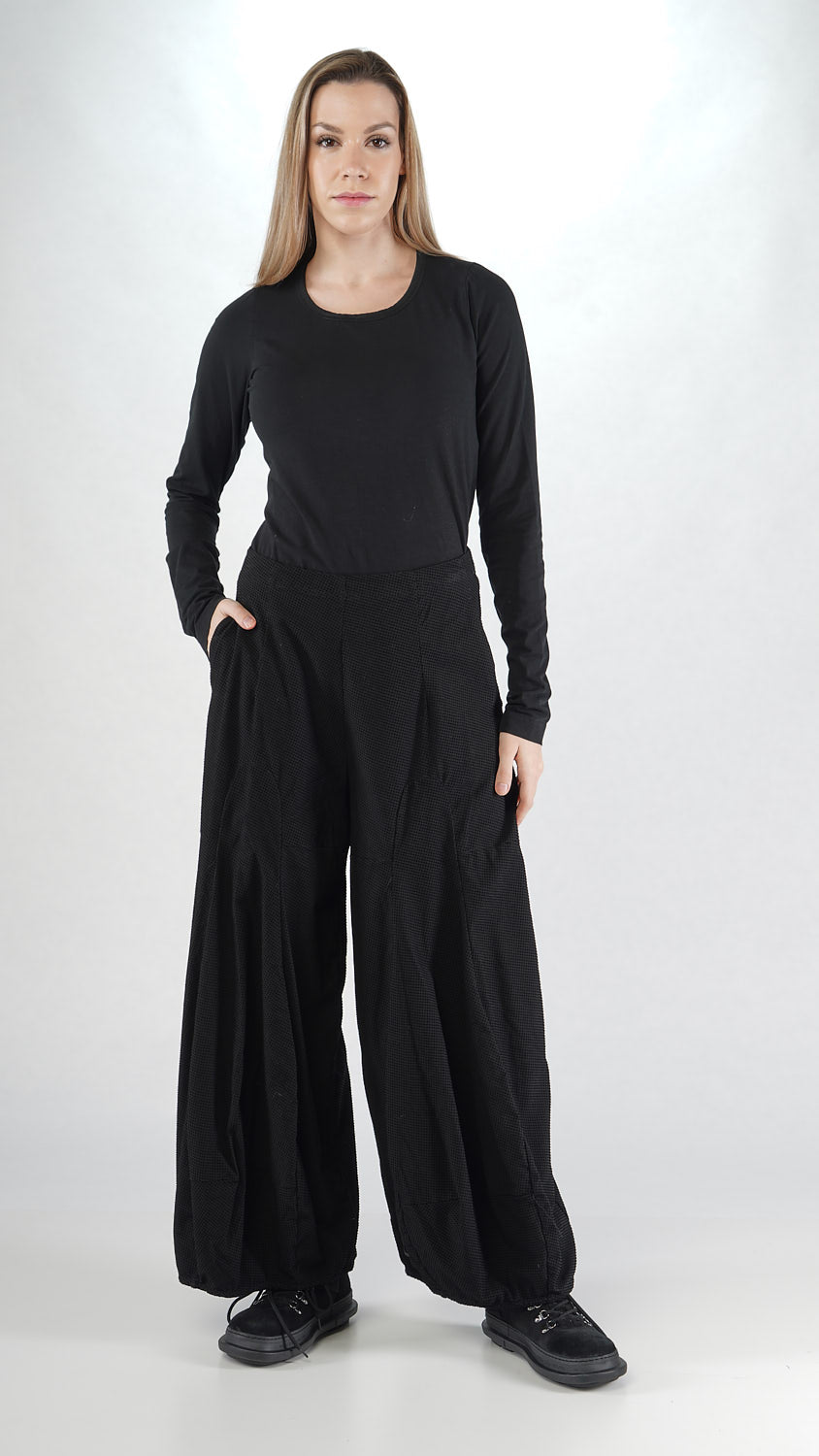 Rundholz Black Label Black Check Wide Leg Pants