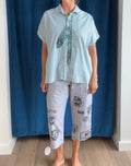 Paper Temples Chloe Pant in Stripe/Patches