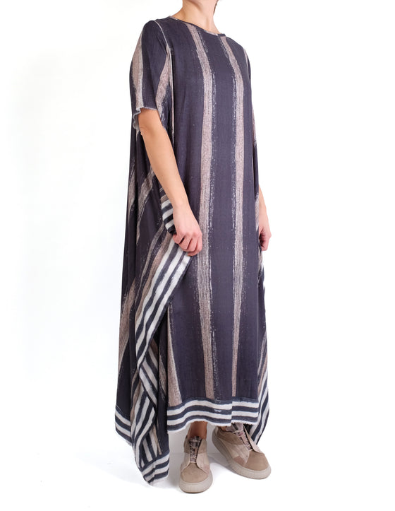 Loyko "Black Stripe" Dress in Print