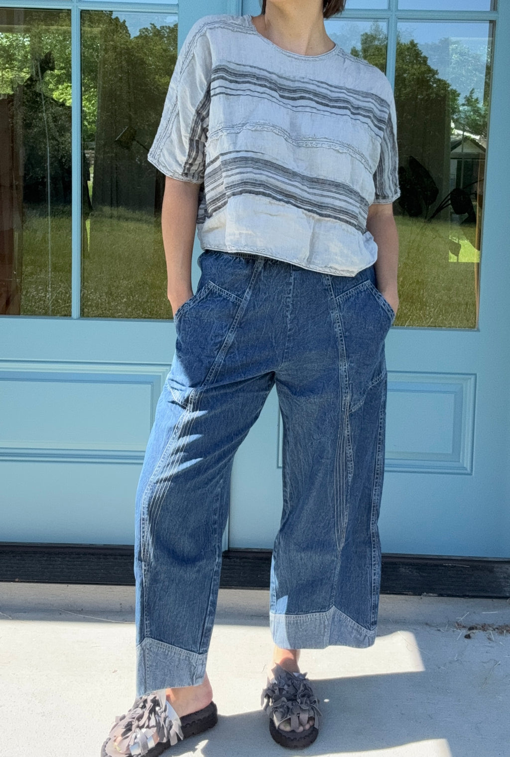 Cynthia Ashby Flip Jean in Classic