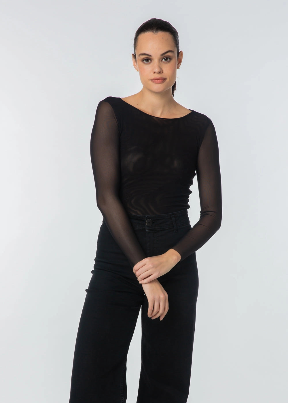 AMB Black Mesh Tee