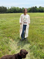 Krista Larson Linen Kimono In Alabaster