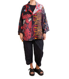 Mieko Mintz Puzzle Kantha Hoodie Poncho