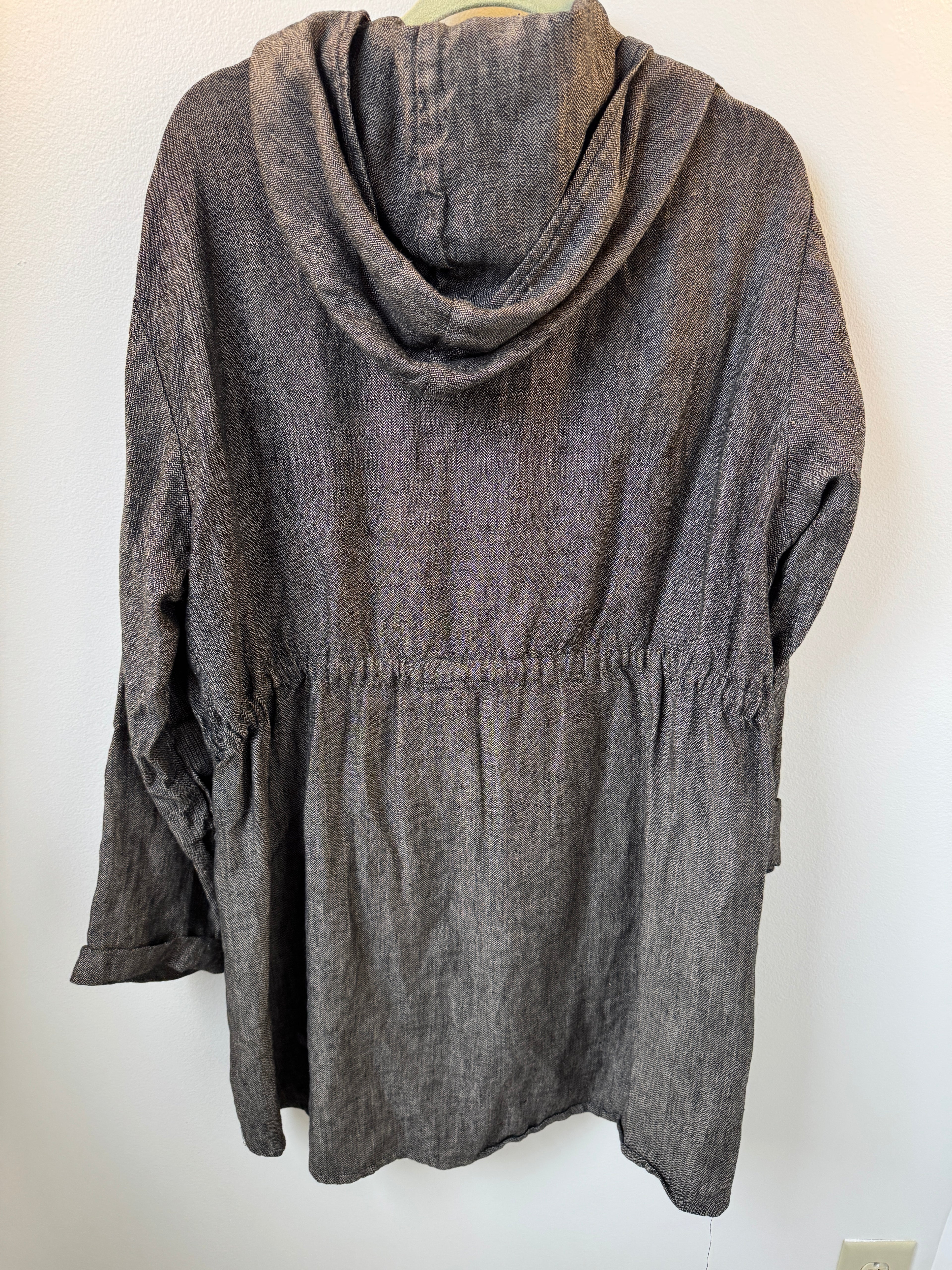 T2T Krista Larson Linen Hooded Jacket OS
