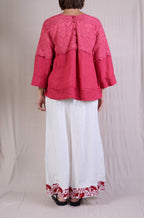 Krista Larson Agnes Pants in Valentine Embroidered Edge Linen