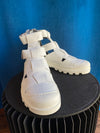 Lofina White Leather Sandal