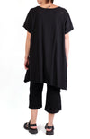 Cynthia Ashby Terry Short Sleeve Tee in Black