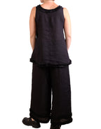 Bodil Pant with Ruffles in Black