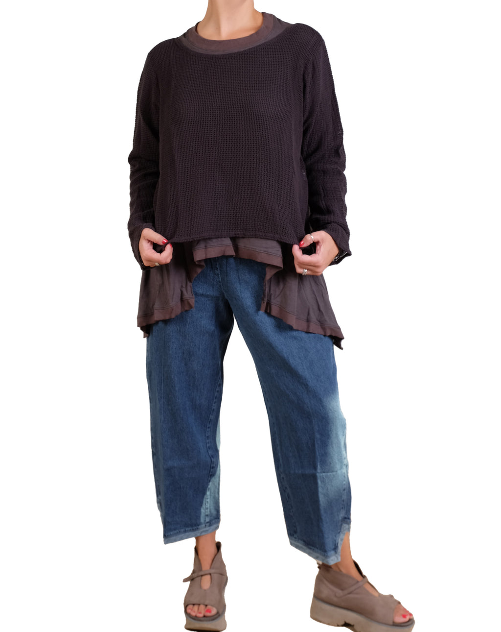 Cynthia Ashby Net Top in Dusk