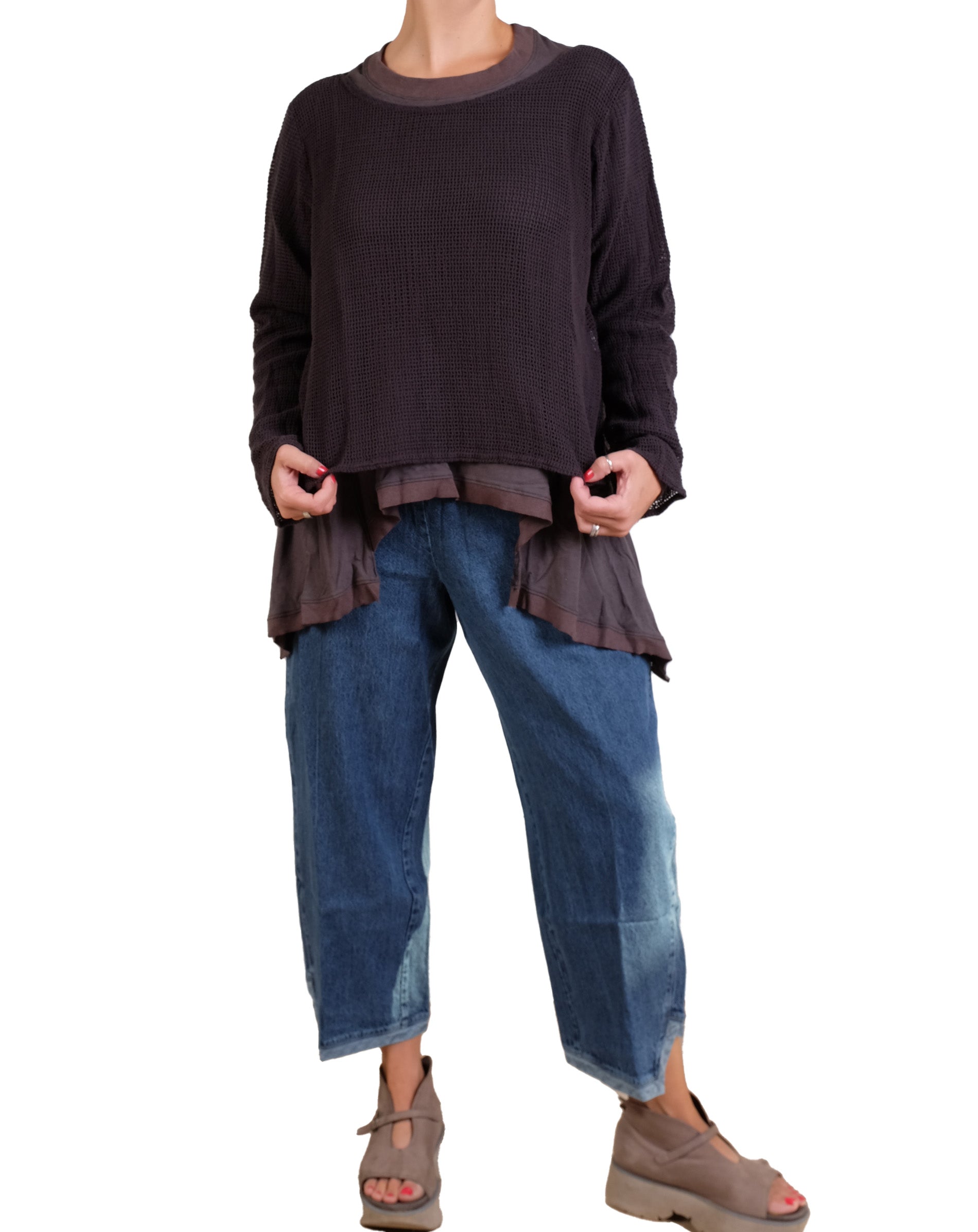 Cynthia Ashby Net Top in Dusk
