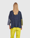 Alembika Navy Spot and Stripe Top