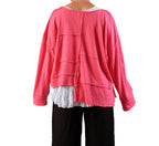 Bodil One Size Knit Crop Jacket in Rose
