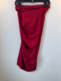 T2T MXM Gathered Red Knit Skirt Medium