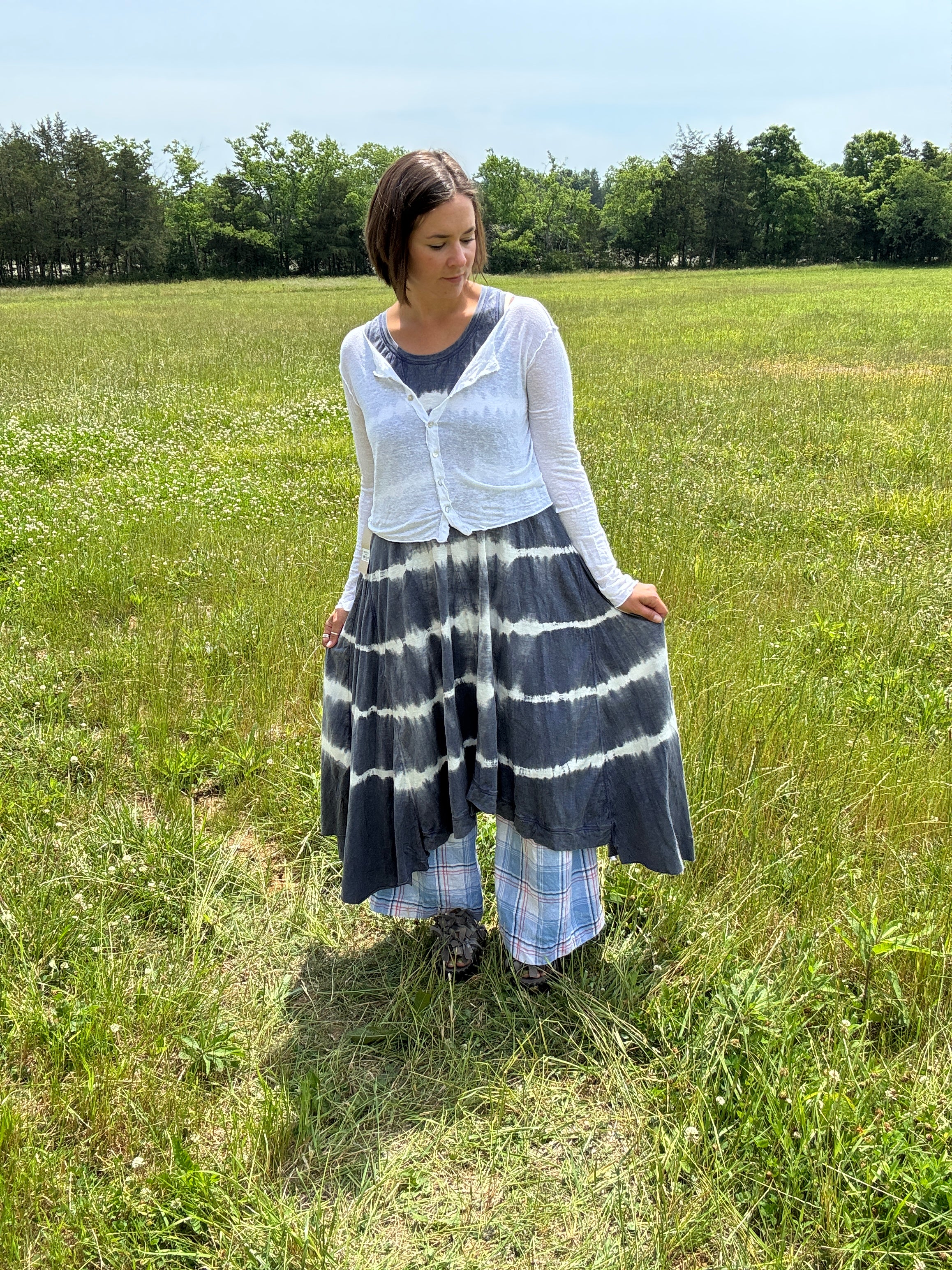 Krista Larson Agnes Pants in Plaid Linen