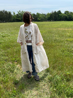Krista Larson Linen Kimono In Alabaster