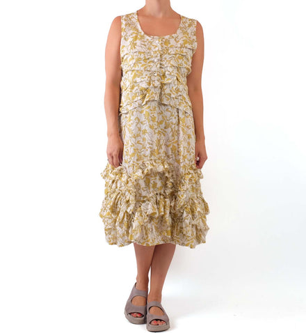 Krista Larson Smashed Cami in Lemon Patterned Cotton main image 1