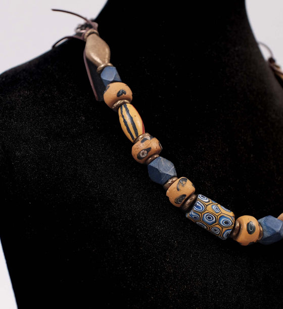 Debe Dohrer Ancient Venetian Trade Bead and Lapis Necklace