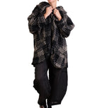 Dress To Kill Black Taupe Heavy Knit Iris Coat