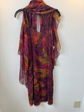 T2T Vintage Chiffon Print Dress and Scarf (fits like a small)