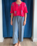 Paper Temples PT Pullover in Red/Blue Ribbon