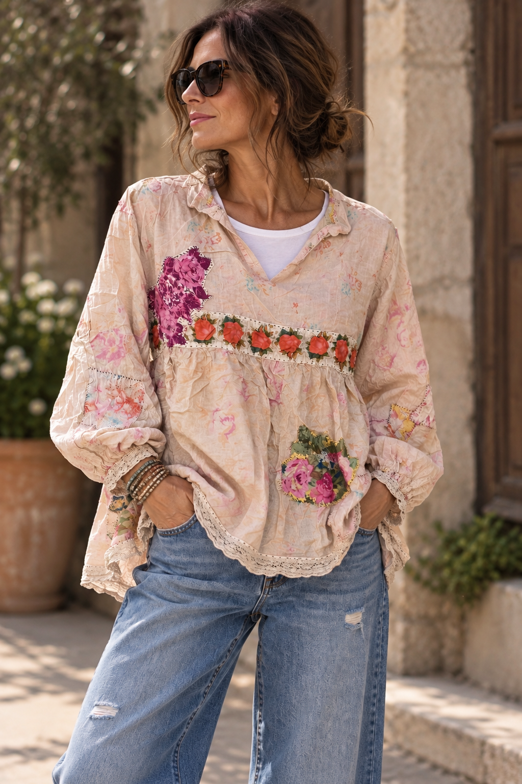 Jaded Gypsy Weathered Wildflower Top