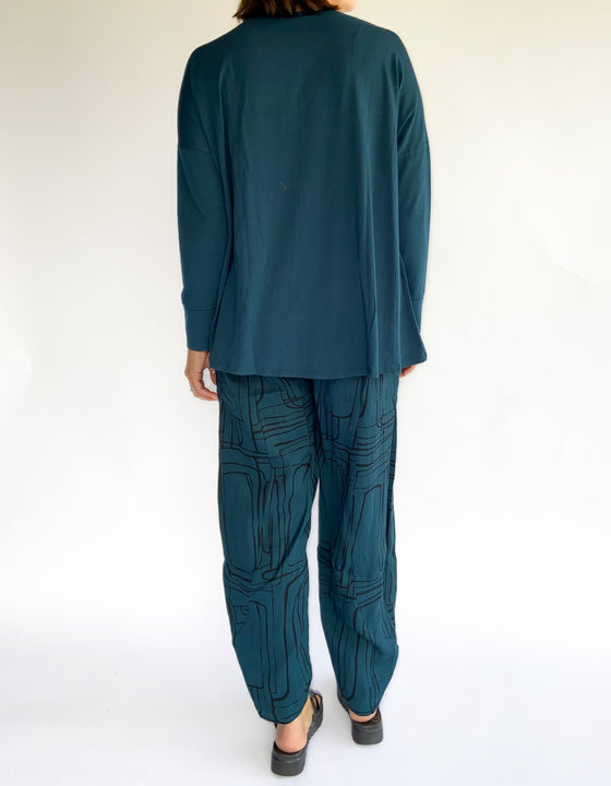 Liv Pleat Pant in Spruce