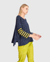 Alembika Navy Spot and Stripe Top