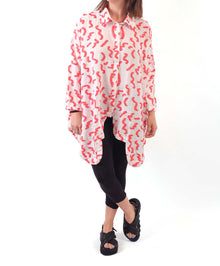  Dress To Kill White/Red Squiggle Step Shirt