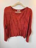 T2T Krista Larson Orange Stitched Tee One Size