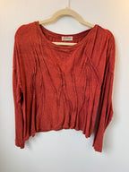 T2T Krista Larson Orange Stitched Tee One Size