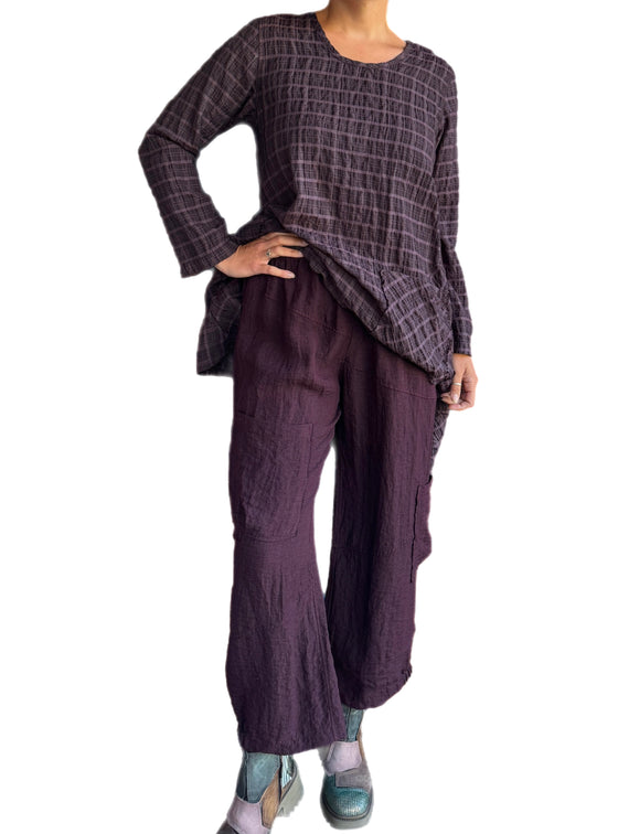 Bodil Pocket Pant in Plum